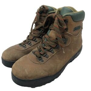 Asolo Vibram Hiking Boot Brown Leather Lace Up High Top Outdoor Mens 8.5